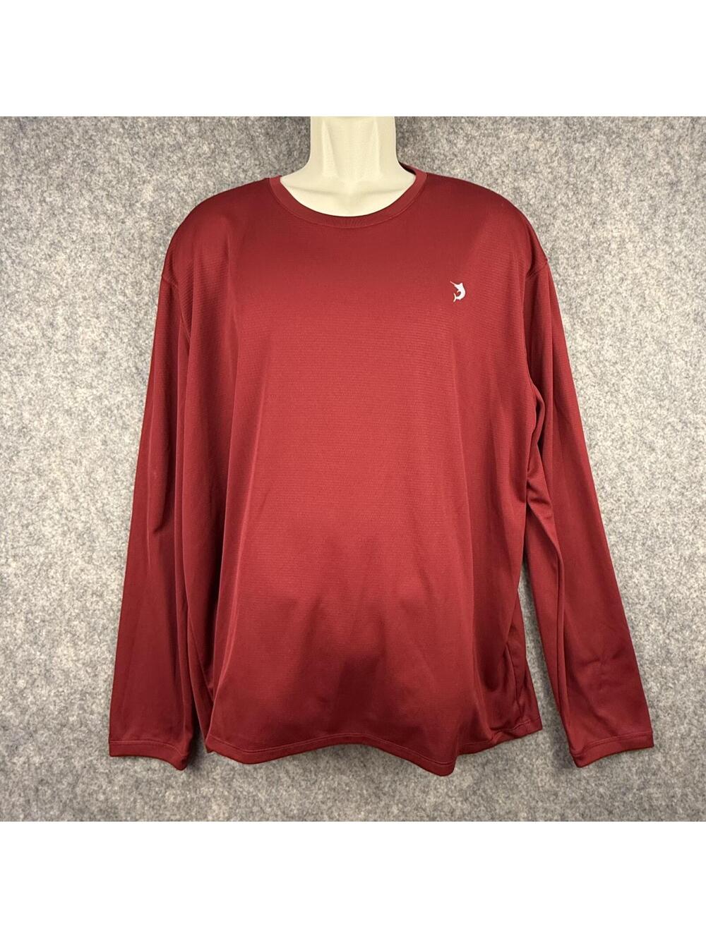 Reel Legends Fishing Long Sleeve Shirt Burgundy Men’s Size 2XL 395